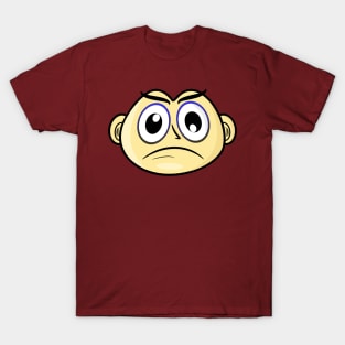 Confused Funny Face Cartoon Emoji T-Shirt